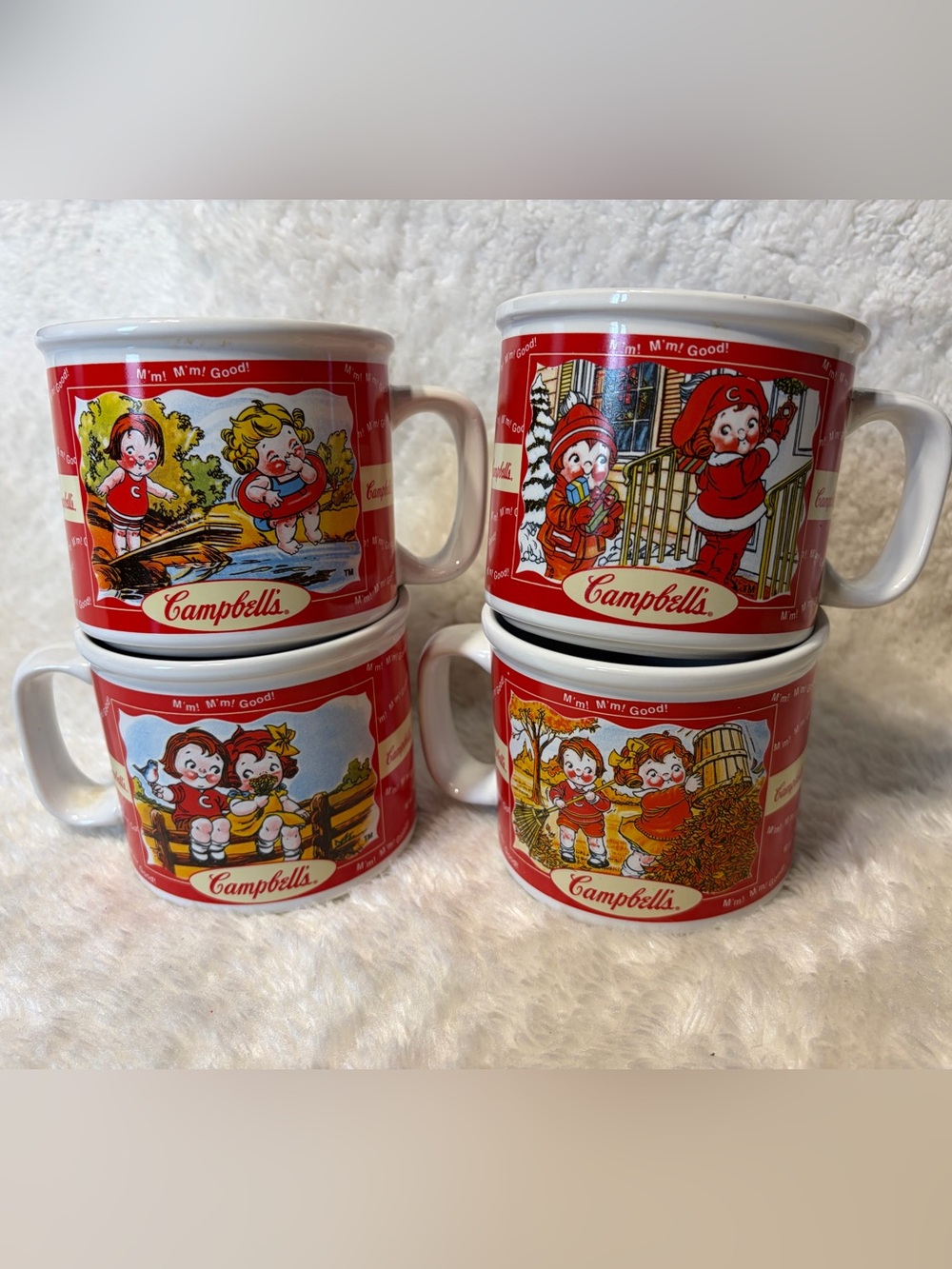 Campbells soup Houston Harvest 1998 four seasons set of 4